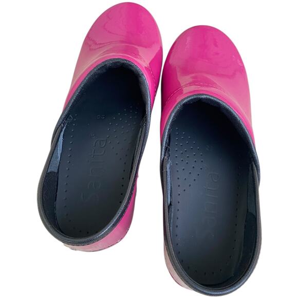 Sanita Professional Glossy Magenta Pink Patent Leather Nursing Work EU 35 US 4 - Picture 10 of 13